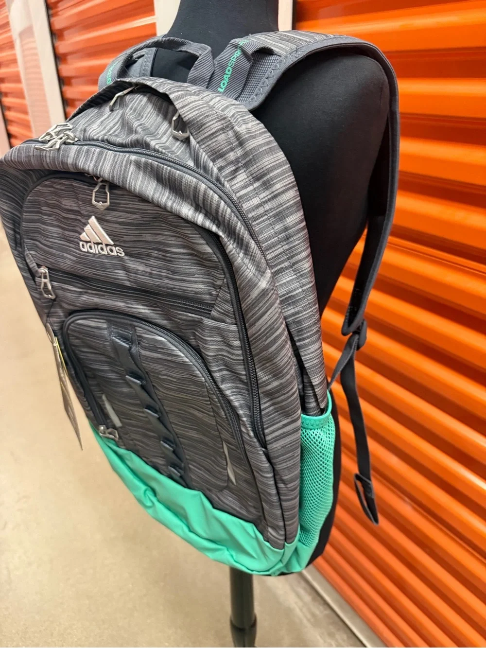 NWT Adidas Prime IV Men's Looped Bags Onix /Hi Res Green Backpack